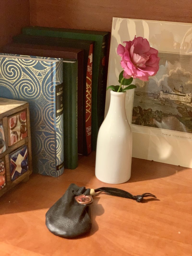 flower on the desk